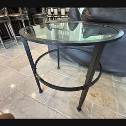 Pottery Barn Tanner Glass Table
