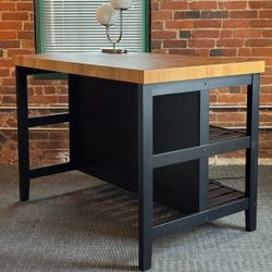 Kitchen Island : Black / Oak