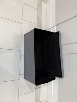 Gray Tufted Storage Bench