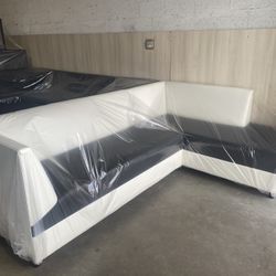 Leather Sectional Sofa Two Tone Never Used 