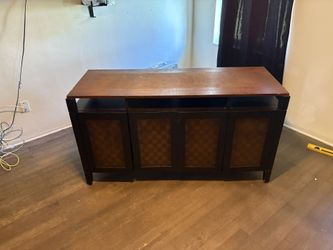 Large Wood Entertainment Center / Media Console – Solid & Sturdy