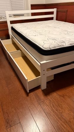 Queen Bed frame and mattress