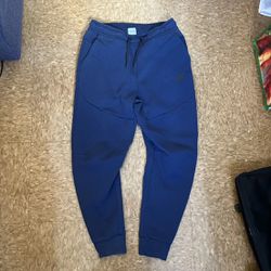 Men's Nike Tech Fleece Sweatpants Sz M Navy Blue Active Suit Jogger