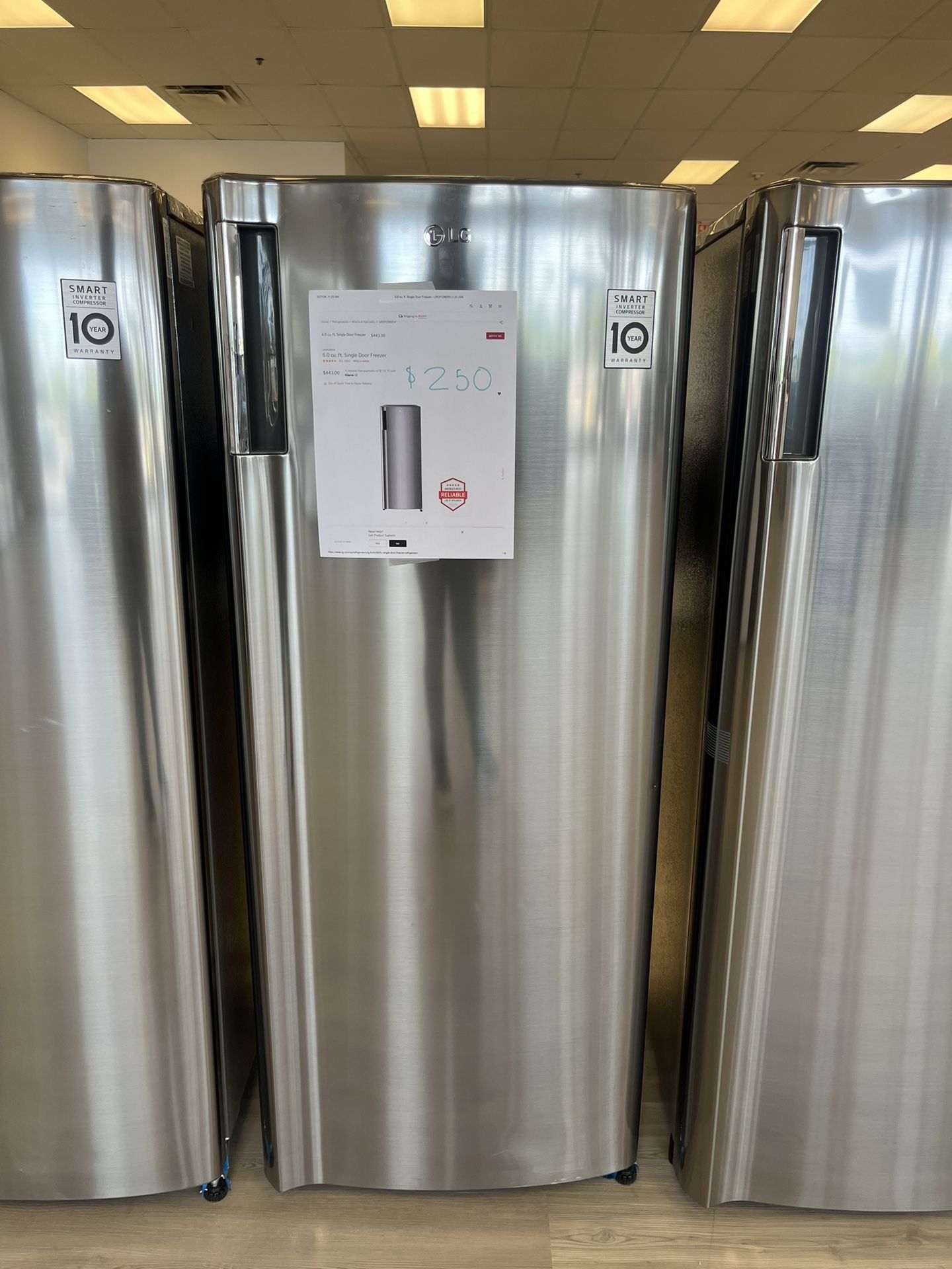 6.0 cu. ft. Single Door Freezer