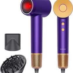 Hair Dryers for Women: Ionic Blow Dryer with Hair Diffuser for Curly Hair 180,000 RPM Professional High Speed Hairdryer for Fast Drying, Quiet, Lightw