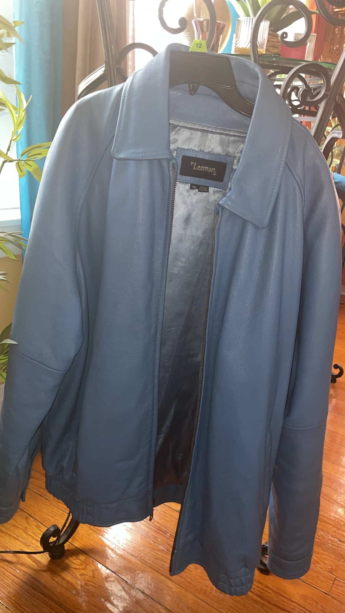 BLUE LEEMAN LEATHER JACKET
