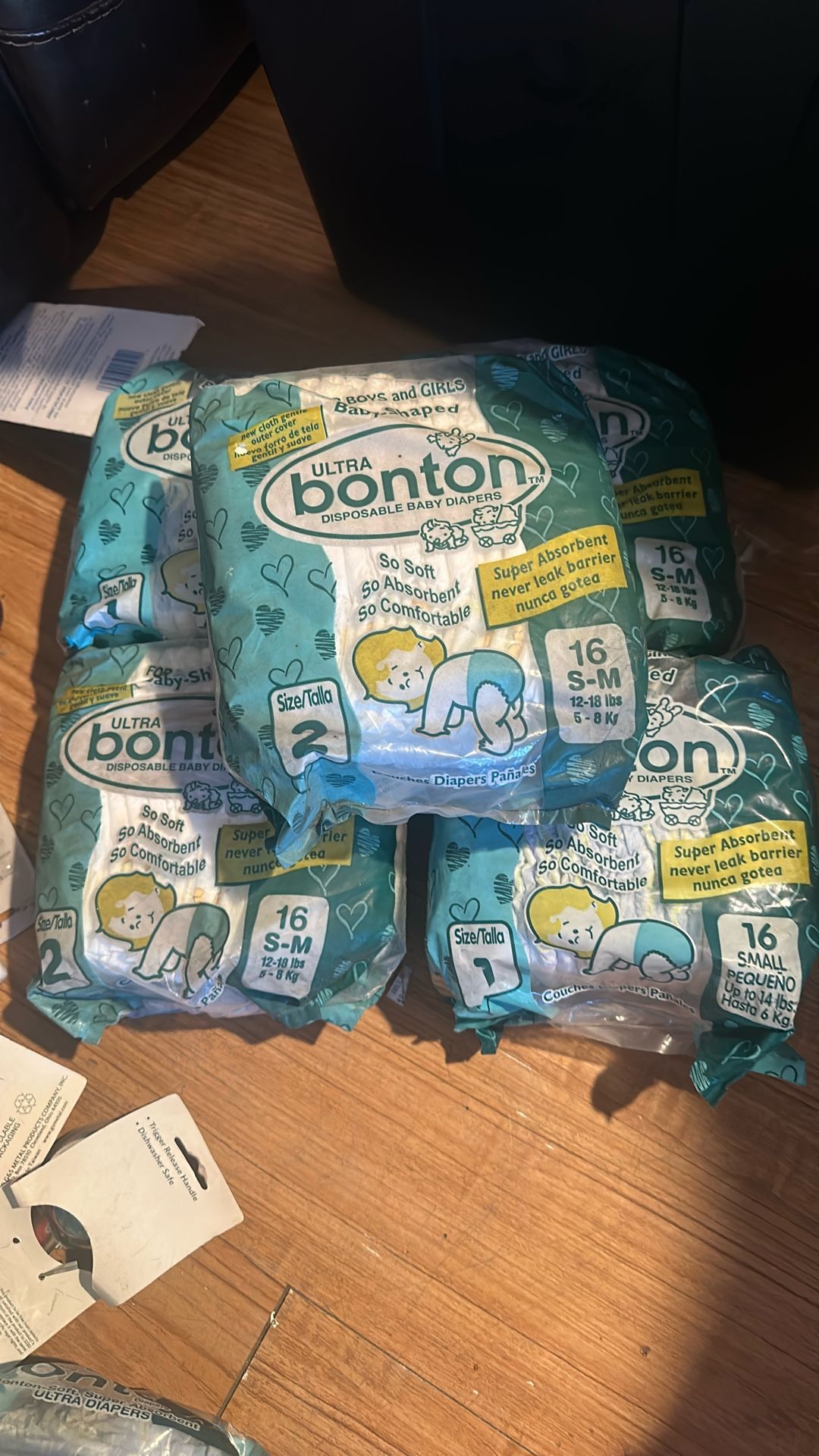 Diapers Size 1,2
