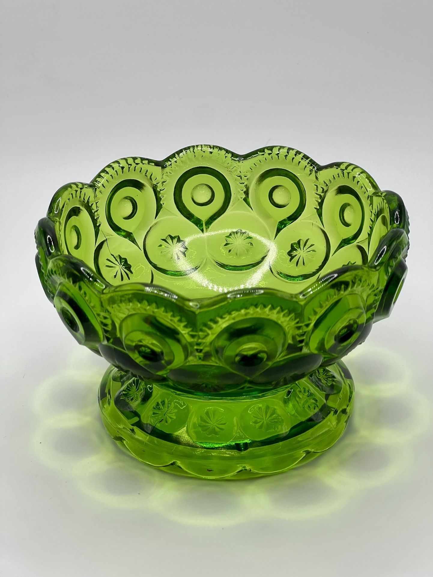 LE Smith Fairy Lamp Moon and Stars Green Bottom Base Only