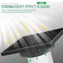 Solar Exhaust Fan, 2500RPM High CFM 