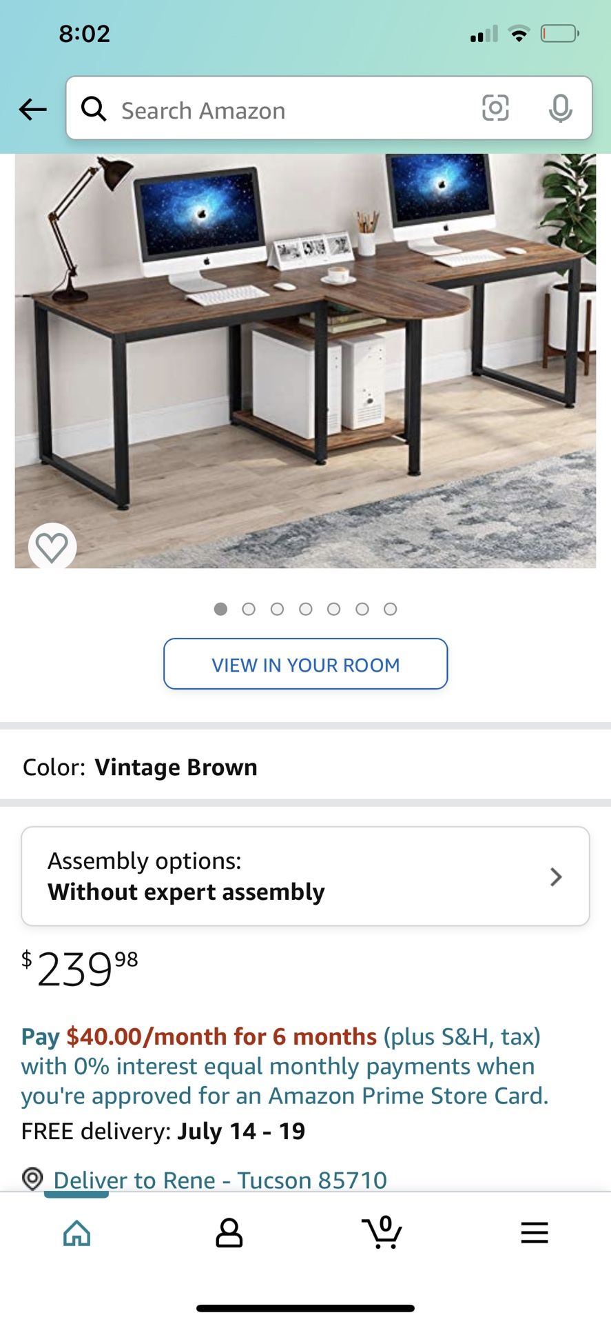 Tribesigns 94.5 inch Two Person Desk, Extra Long Rustic Computer Desk with Storage Shelves