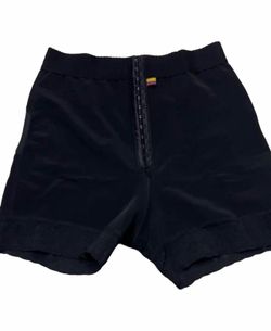 Black Compression Shaper Shorts with Hook Closure