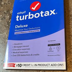 Turbotax Deluxe 2022?Tax Software Federal Tax Return CD