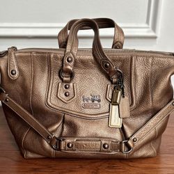 Authentic Coach Satchel Bag. Madison Claire, Metallic Bronze