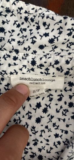 Beach Lunch Lounge Floral Top Size Small