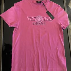 Pink Versace Designer T Shirt 