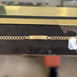 14kt Gold Blank ID Bracelet