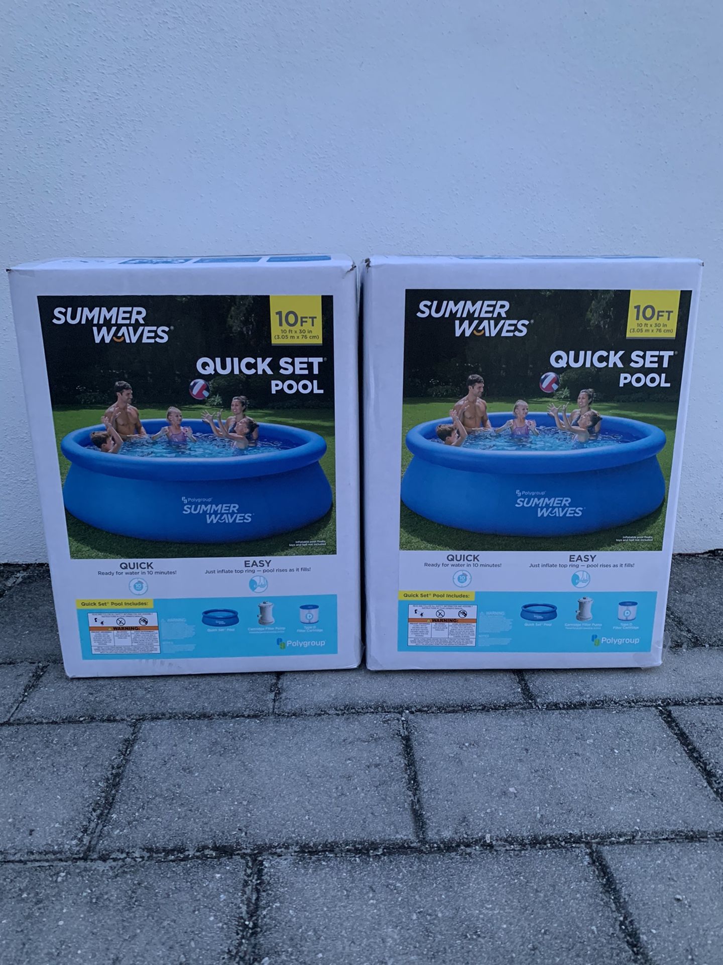 Summer Waves 10 ft Quick Set Ring Swimming Pool New Sealed