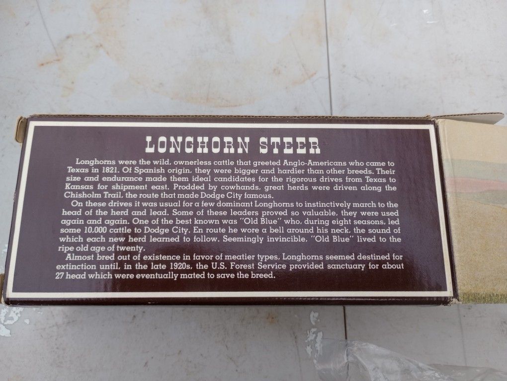 Vintage Avon Cologne Longhorn Edition