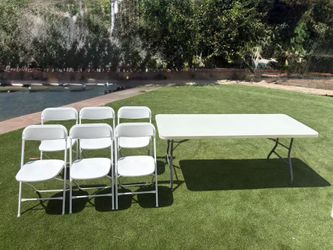 One Table With 6 Chairs Set 