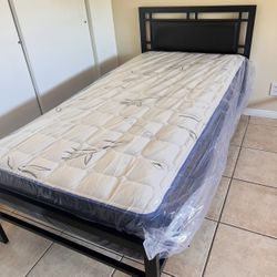 Cama Twin Size Nueva En Su Caja Incluye Colchon