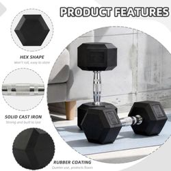 25lb pair hex dumbells
