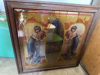 VINTAGE PUB MIRROR 42x42” 703/1000  From LIBERTY CASINO AUCTION