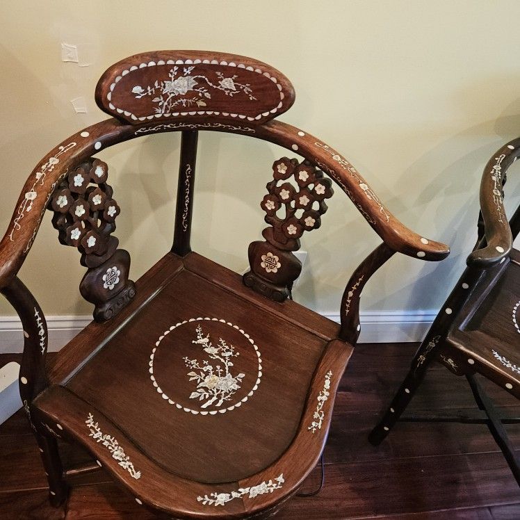 Rosewood Cornor Armchair Inlay