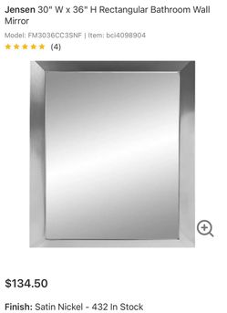Jensen rectangular mirrors