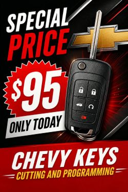 ‼️ Chevy Key Cutting & Programming – $95 Special‼️