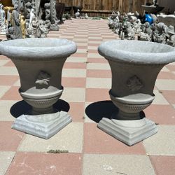 New Flower Pots Made Out Of Cement Perfect Gift 