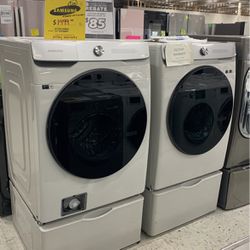 Electric Samsung Washer And Dryer Set 