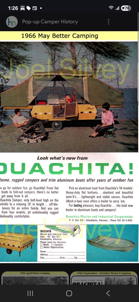 Vintage Pop Up Trailer.  