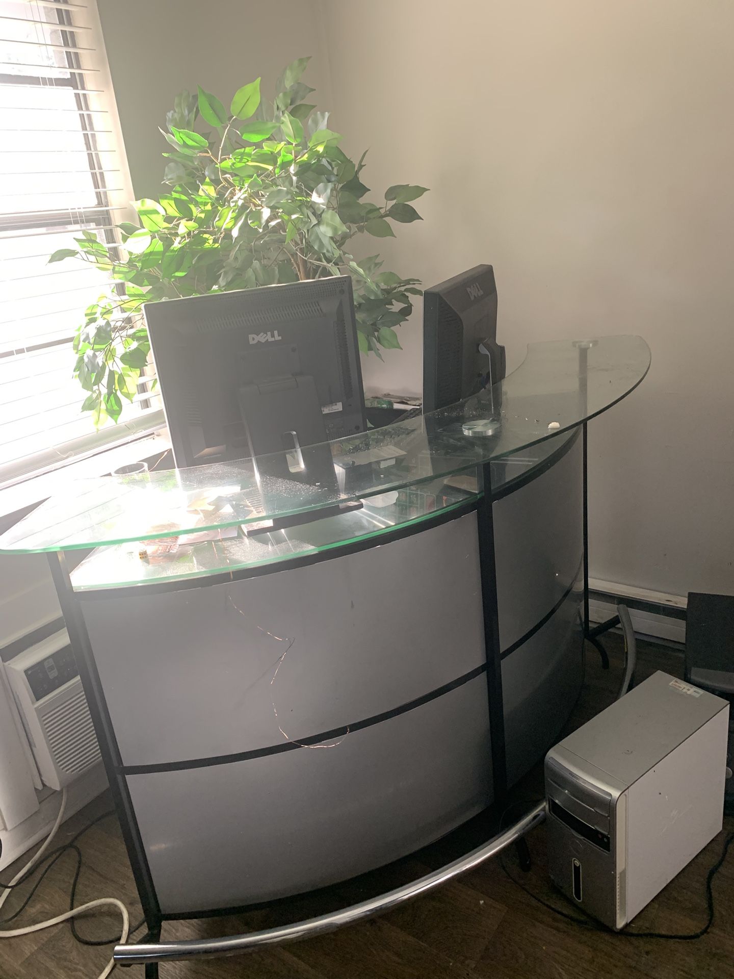 Glass Bar/Receptionist Type Desk