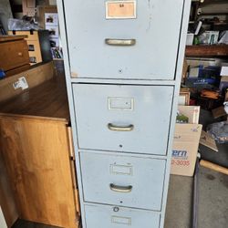 Vintage Wood File Cabinet 