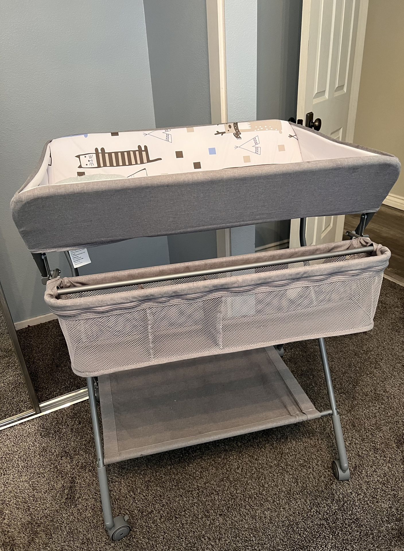 Baby Changing Table Folding Diapar Station Organizer W/storage