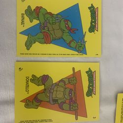 1989 Topps Teenage Mutant Ninja Turtles TMNT Sticker Cards.  