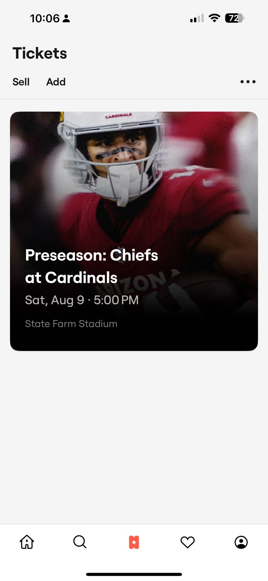 Arizona Cardinals Pre Season Tickets
