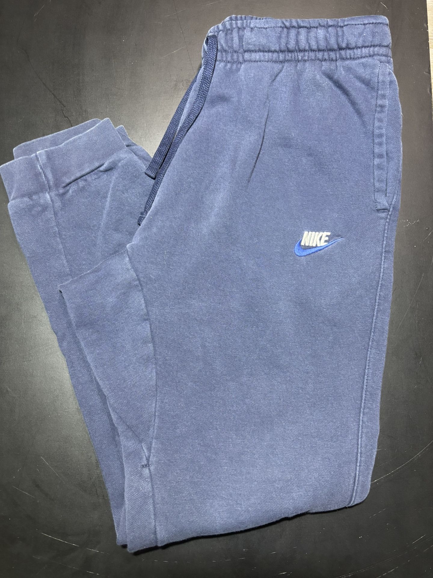 Nike Sportswear Club Fleece Navy Blue Joggers Mens Medium Blue Swoosh Cotton