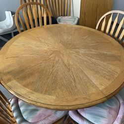 Solid Wood Table and Chairs 