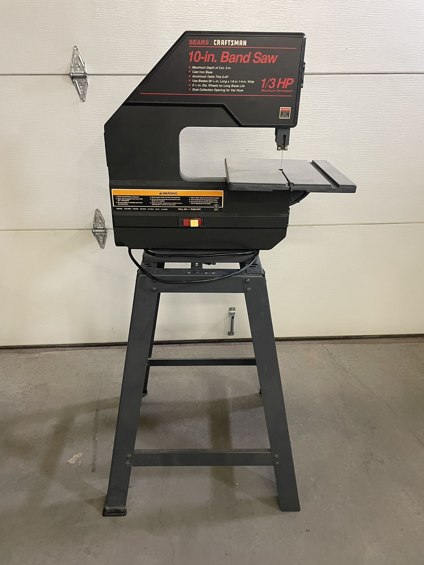 Craftsman 10” Bandsaw With Stand
