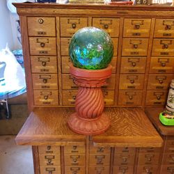 Glass Art Ball On Stand