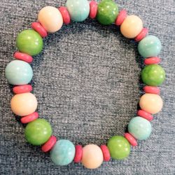 Pink Coconut Bead Bracelet