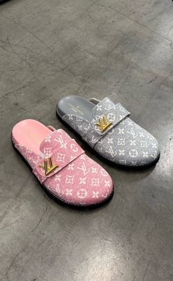 Louis Vuitton Monogram Denim Mule Slides