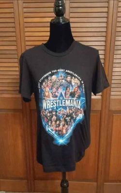 Wrestlemania Size (M) Medium  Black T-shirt