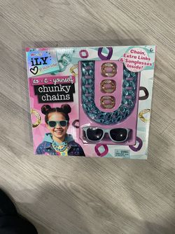 New - Do-it-Yourself Chunky Chains Jewelry Craft Style Activity Kit For Girls 