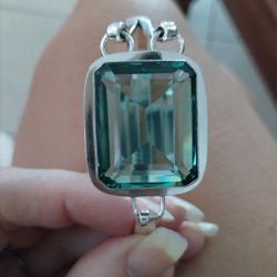 Large Stunning Apatite Stone Bracelet 925