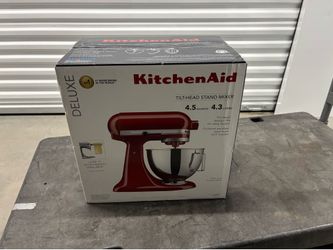 KitchenAid Deluxe Series 4.5 Quart Tilt-Head Stand Mixer with Stainless Bowl, Empire Red, KSM97ER