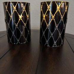 Halloween Glass Candle Holders 