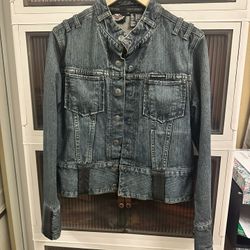 Harley Davidson Women’s denim jacket with leather trim
