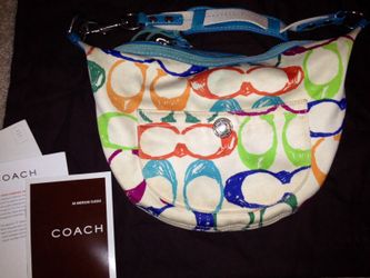 Genuine Coach Scribble Spring collection Hobo bag